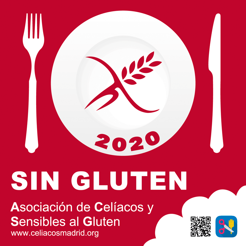 Sticker certificado restaurante sin gluten 2020